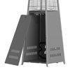 Flash Furniture Sol Patio Outdoor Heating-Slate Gray Stainless Steel Pyramid 42,000 BTU Propane Heater w/Wheels NAN-FSDC-01-GY-GG
